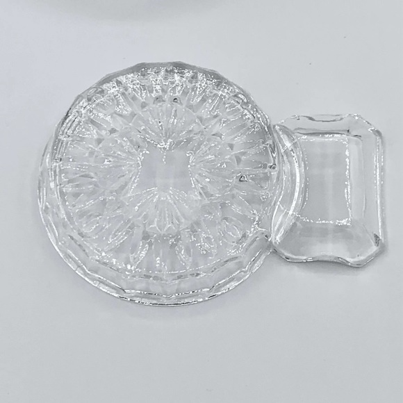 Godinger Freedom Coasters Spoon Rests Combo Clear Crystal Glass Set Of 4 Vintage - Picture 4 of 10
